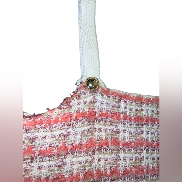 NWT GUESS Pink White Amy Tweed Cropped Tank Top Medium & Mini Skirt Small Set! - Picture 10 of 16